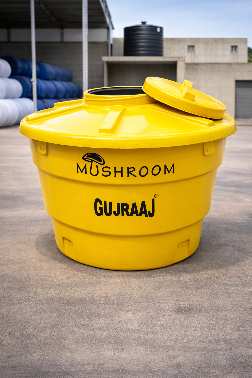 Gujraaj Mushroom tank with open lid